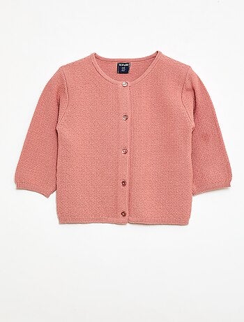 Chaleco de punto calado con fantasía