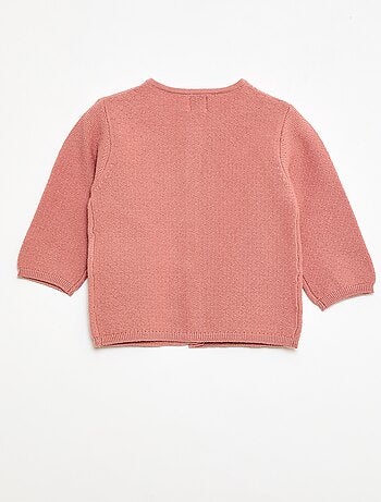 Chaleco de punto calado con fantasía