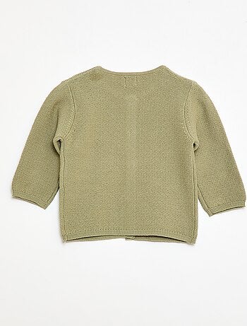 Chaleco de punto calado con fantasía