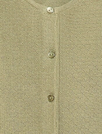 Chaleco de punto calado con fantasía