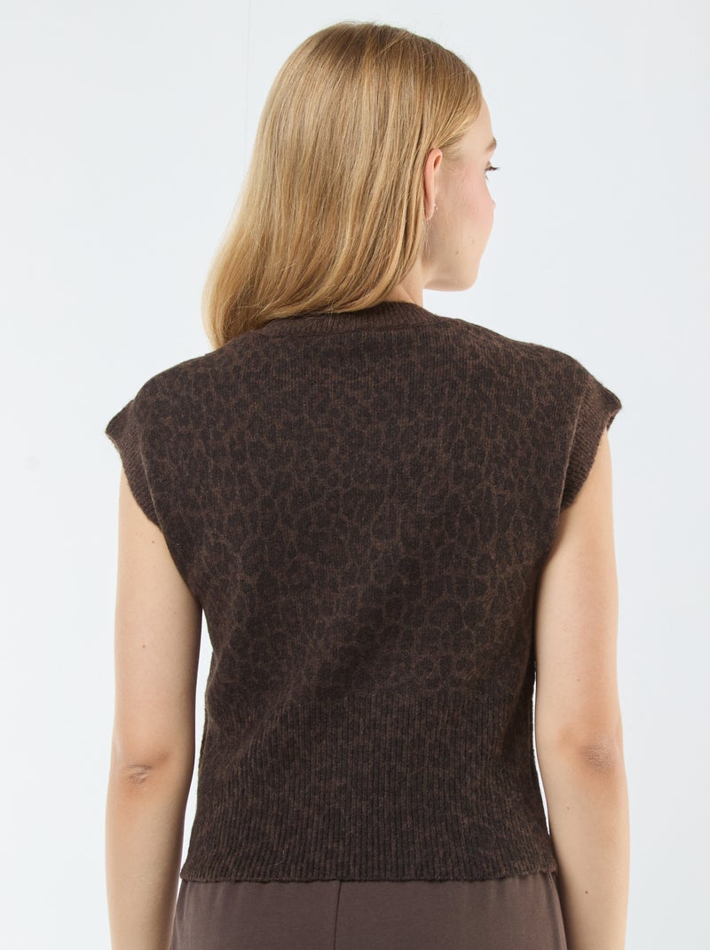 Chaleco de punto cálido Marron - Kiabi