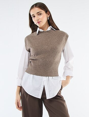 Chaleco de punto cálido