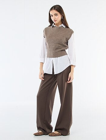 Chaleco de punto cálido