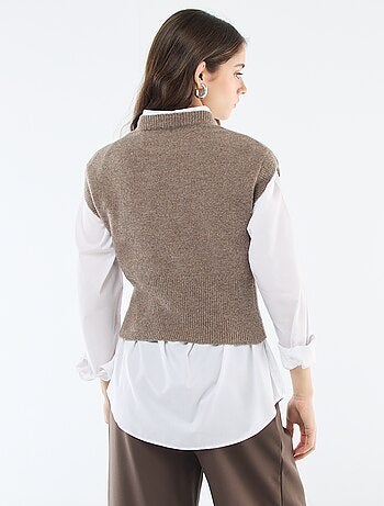 Chaleco de punto cálido