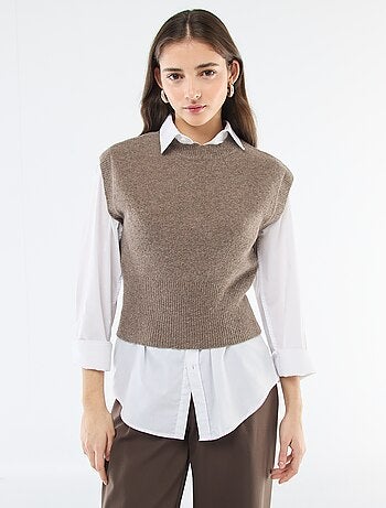 Chaleco de punto cálido