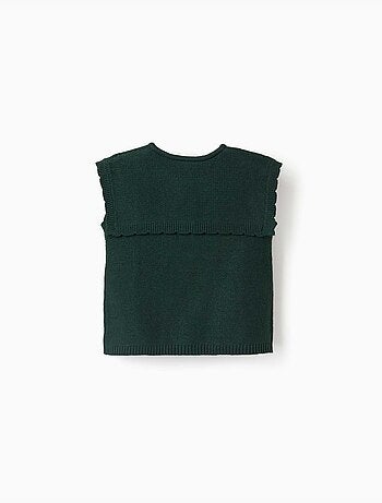 Chaleco de punto con detalles trenzados b&s