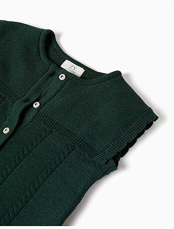 Chaleco de punto con detalles trenzados b&s