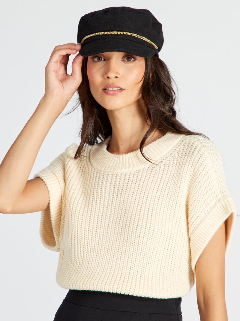 Chaleco de punto grueso beige - Kiabi