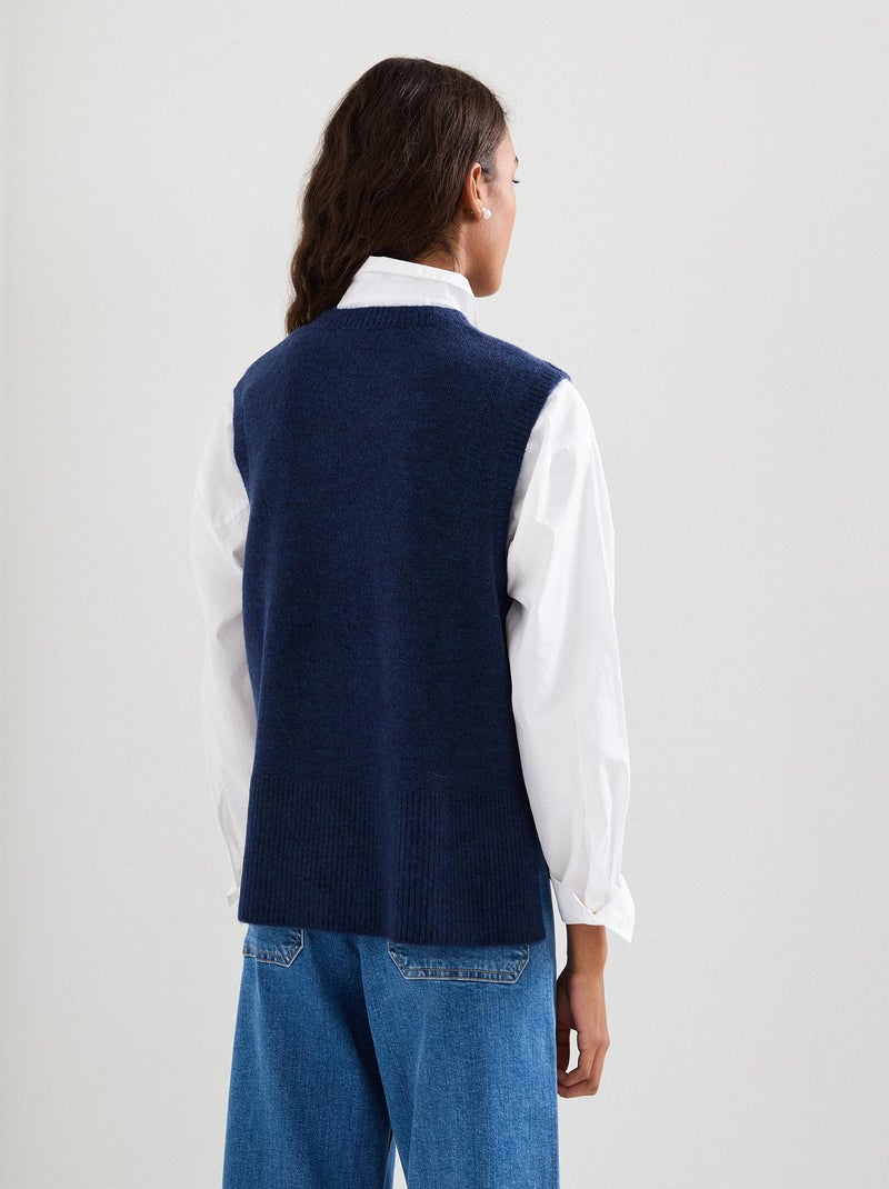 Chaleco de punto, MO Fashion Azul - Kiabi