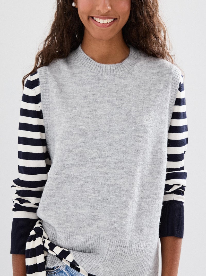 Chaleco de punto, MO Fashion Gris - Kiabi