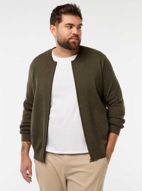 Chaleco de punto tricot con cremallera - Kiabi