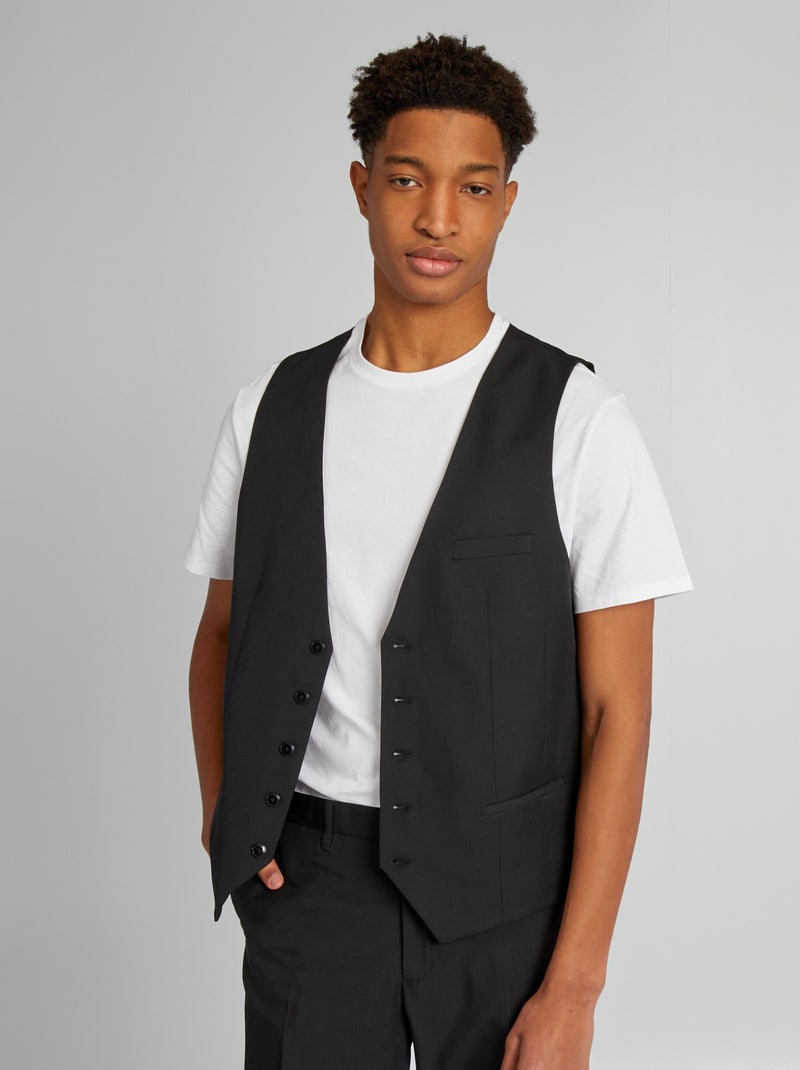 Chaleco de traje +1,90 m negro - Kiabi