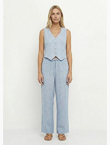 Chaleco de traje a rayas con apariencia irregular - Afibel