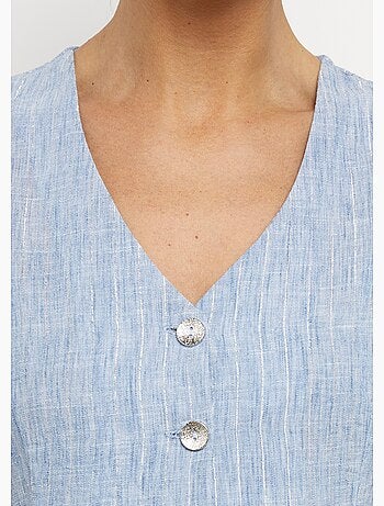 Chaleco de traje a rayas con apariencia irregular - Afibel