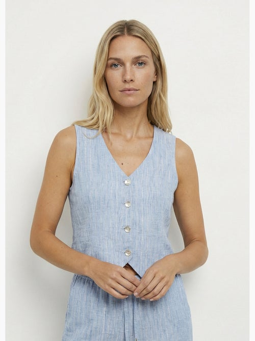 Chaleco de traje a rayas con apariencia irregular - Afibel - Kiabi