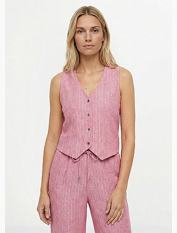 Chaleco de traje a rayas con apariencia irregular - Afibel