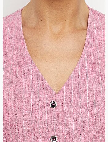 Chaleco de traje a rayas con apariencia irregular - Afibel