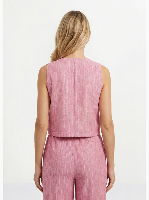 Chaleco de traje a rayas con apariencia irregular - Afibel - Kiabi