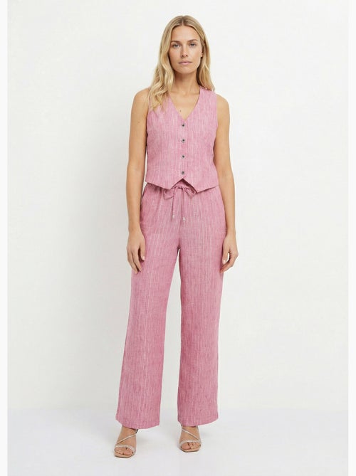 Chaleco de traje a rayas con apariencia irregular - Afibel - Kiabi