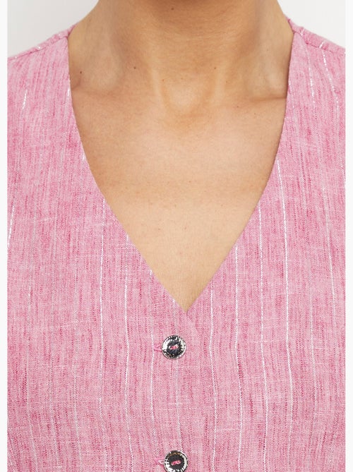 Chaleco de traje a rayas con apariencia irregular - Afibel - Kiabi