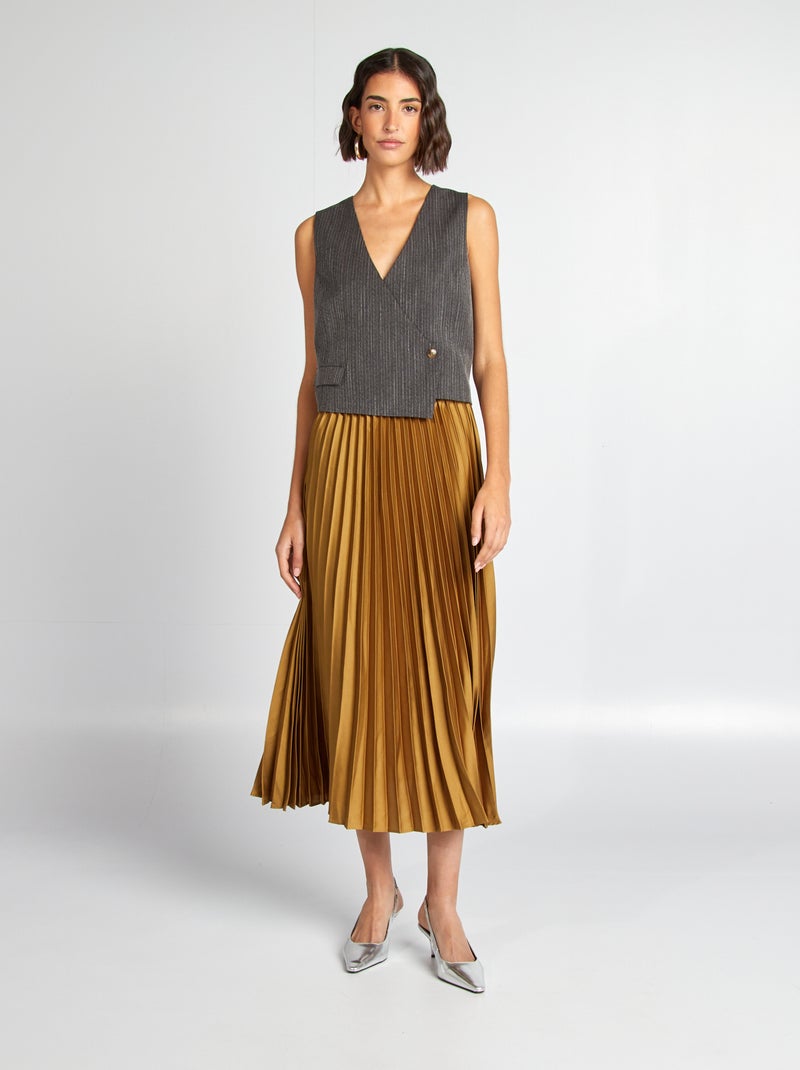 Chaleco de traje asimétrico GRIS - Kiabi