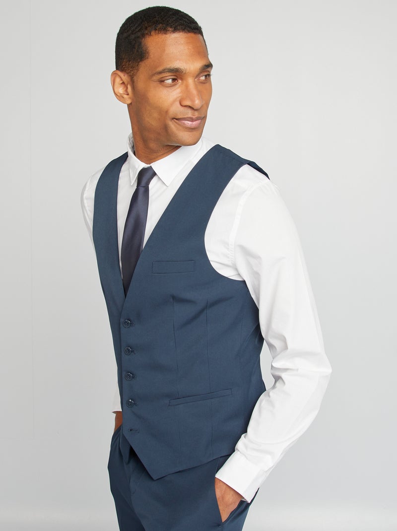 Chaleco de traje azul - Kiabi