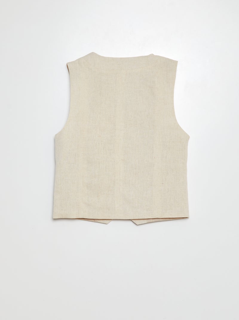 Chaleco de traje BEIGE - Kiabi