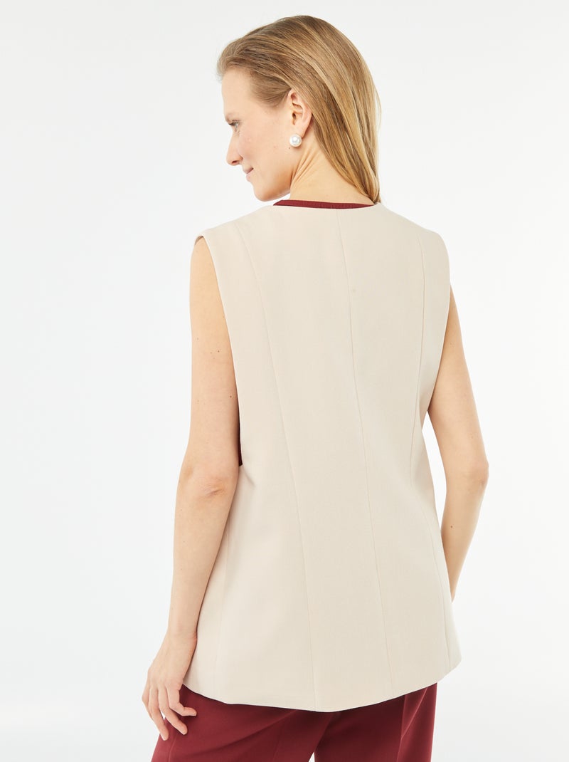 Chaleco de traje BEIGE - Kiabi