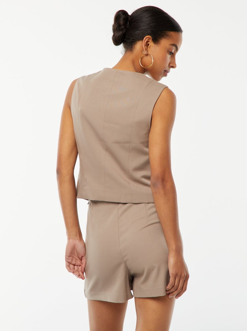 Chaleco de traje Beige - Kiabi