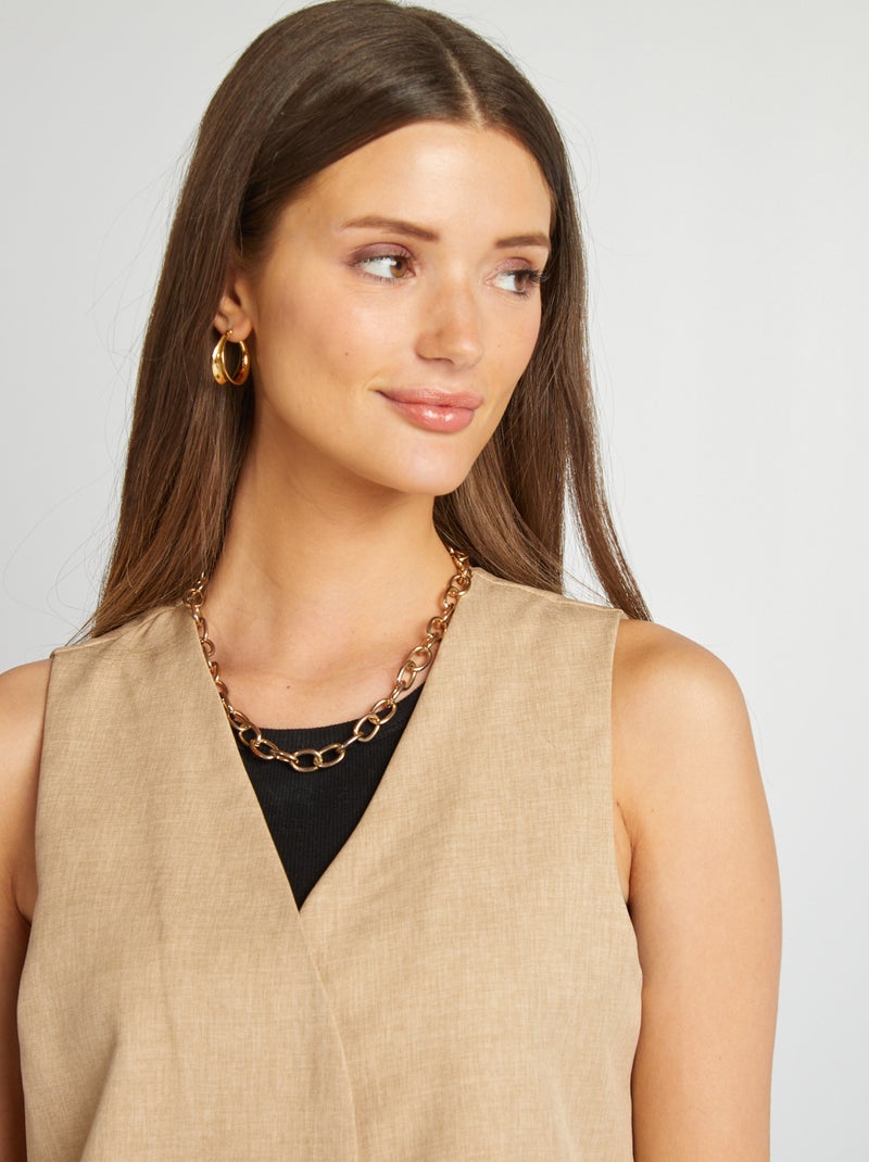 Chaleco de traje BEIGE - Kiabi