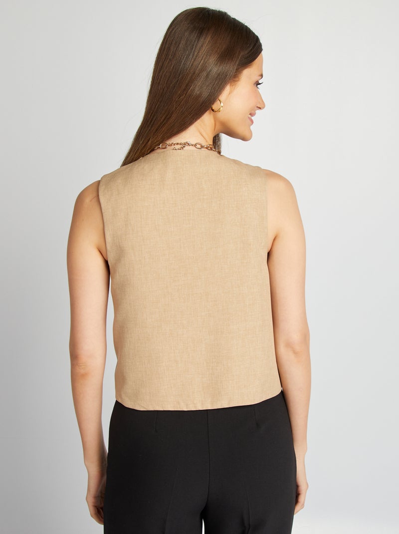 Chaleco de traje BEIGE - Kiabi