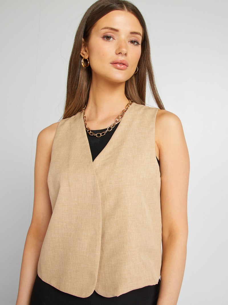 Chaleco de traje BEIGE - Kiabi