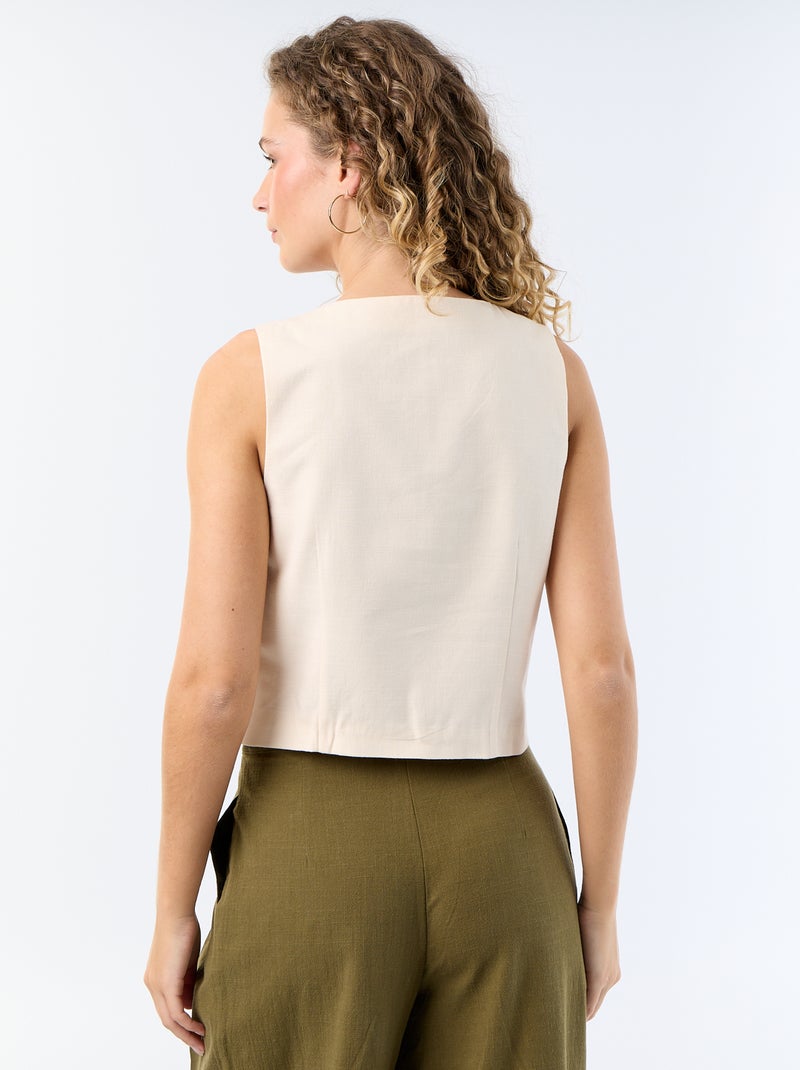 Chaleco de traje Beige - Kiabi