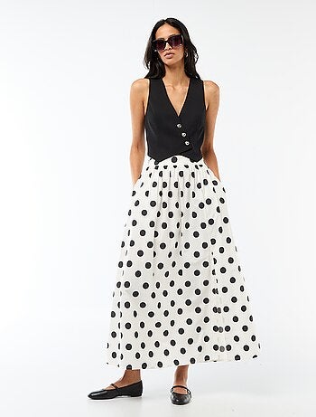 Chaleco de traje con abertura abotonada asimétrica