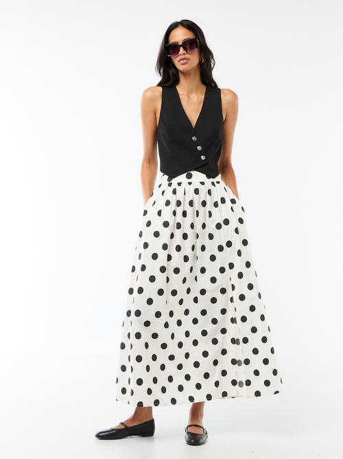 Chaleco de traje con abertura abotonada asimétrica - Kiabi