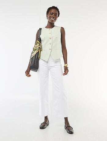 Chaleco de traje con botones dorados