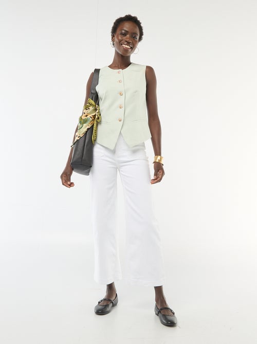 Chaleco de traje con botones dorados - Kiabi