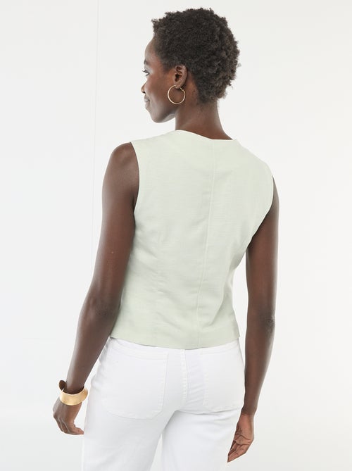 Chaleco de traje con botones dorados - Kiabi