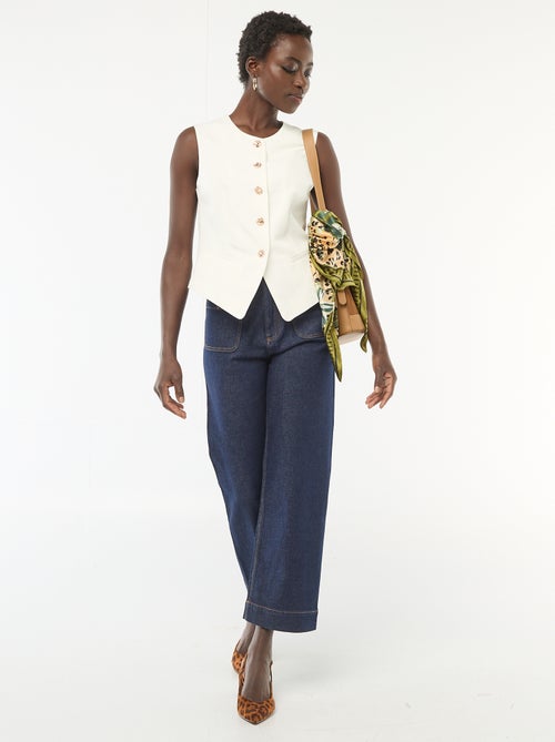 Chaleco de traje con botones dorados - Kiabi