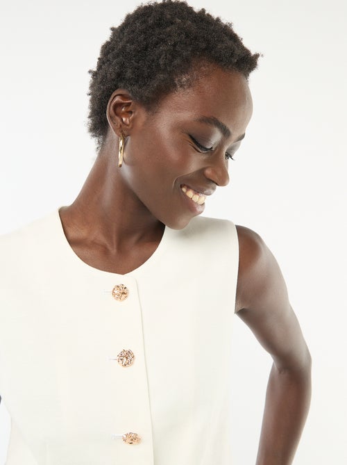 Chaleco de traje con botones dorados - Kiabi