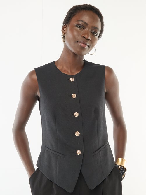 Chaleco de traje con botones dorados - Kiabi