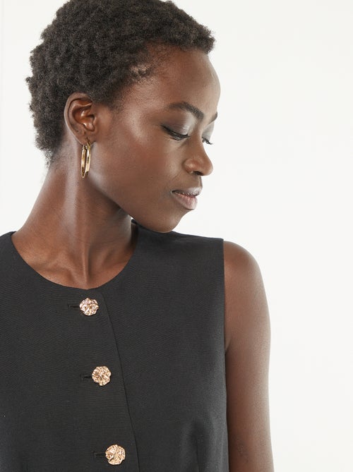 Chaleco de traje con botones dorados - Kiabi