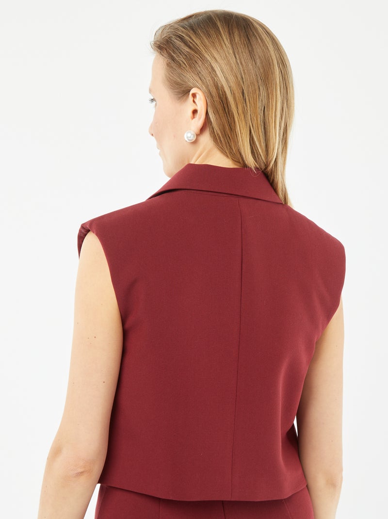 Chaleco de traje crop top ROJO - Kiabi