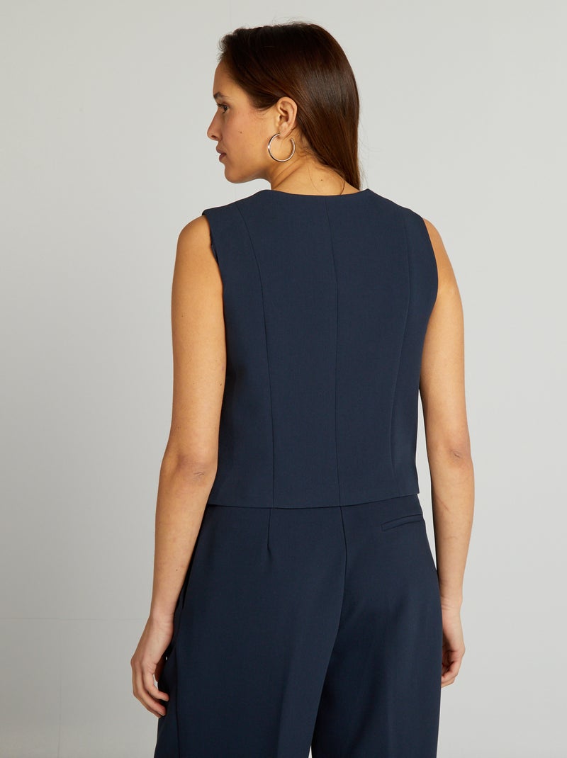 Chaleco de traje de color azul - Kiabi