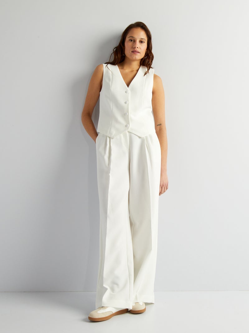Chaleco de traje de color BLANCO - Kiabi