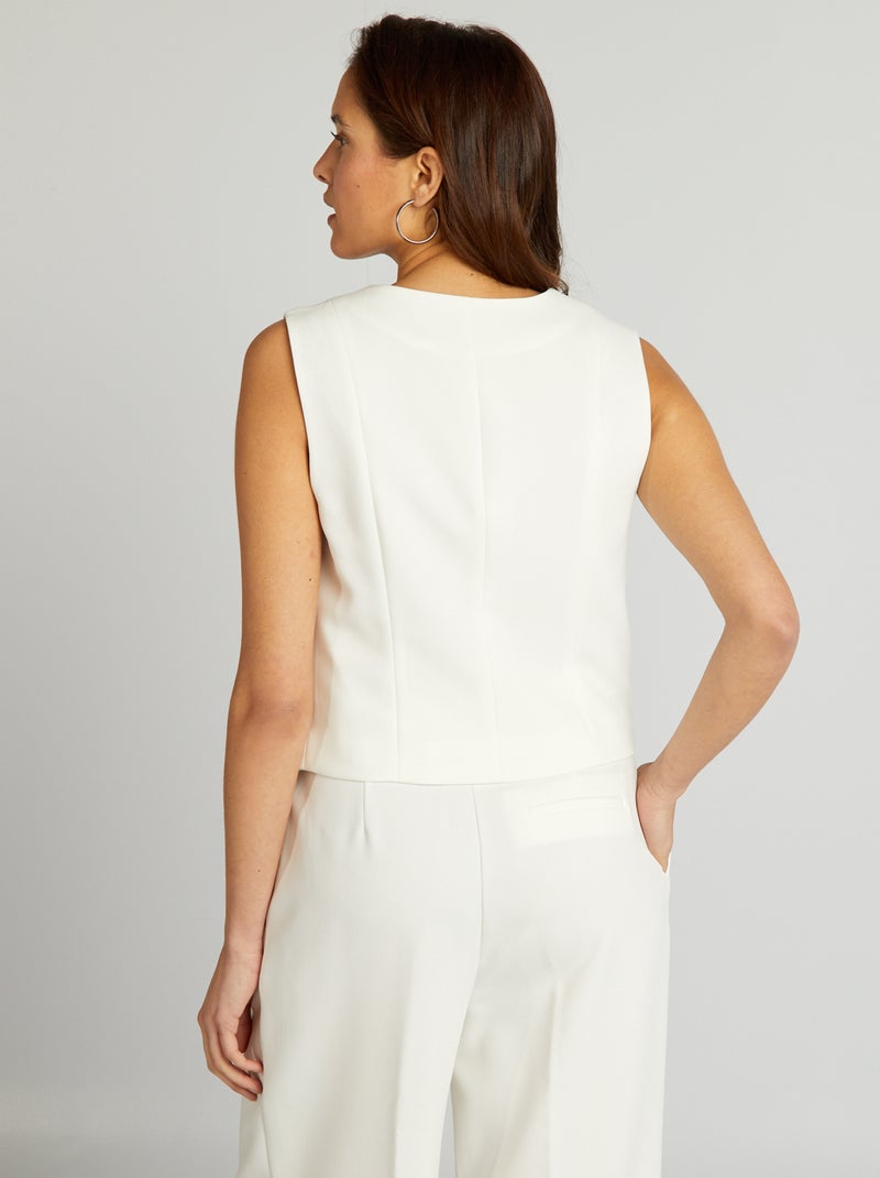 Chaleco de traje de color BLANCO - Kiabi
