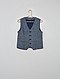     Chaleco de traje de lino y algodón vista 1
