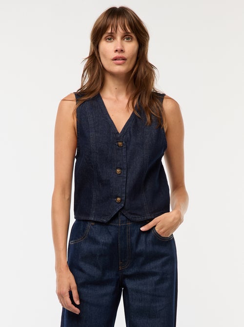 Chaleco de traje en denim - Kiabi