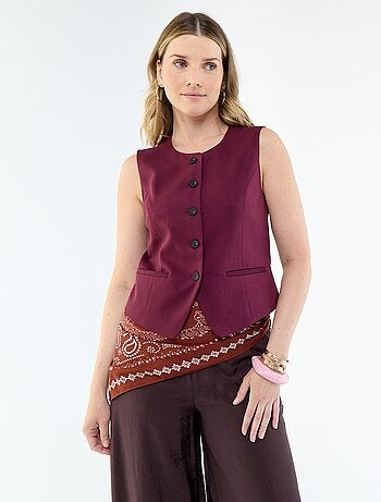 Chaleco de traje liso
