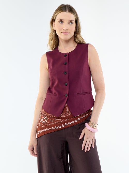 Chaleco de traje liso - Kiabi